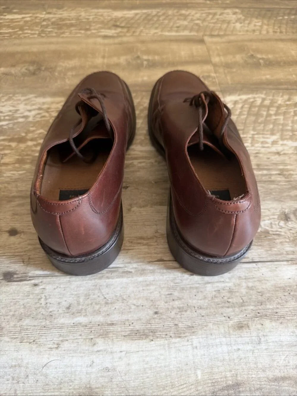 BACCO BUCCI Leather Derby Shoes Made in Italy Old Money Professor Men’s 9.